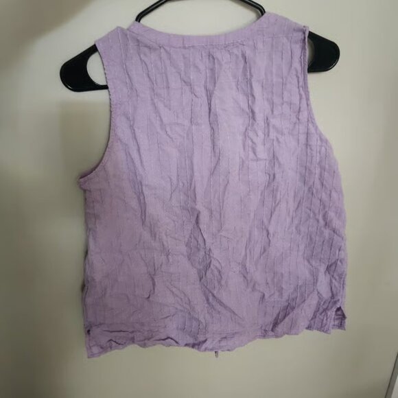 LOFT womens sleeveless button up shirt size medium - Picture 2 of 3